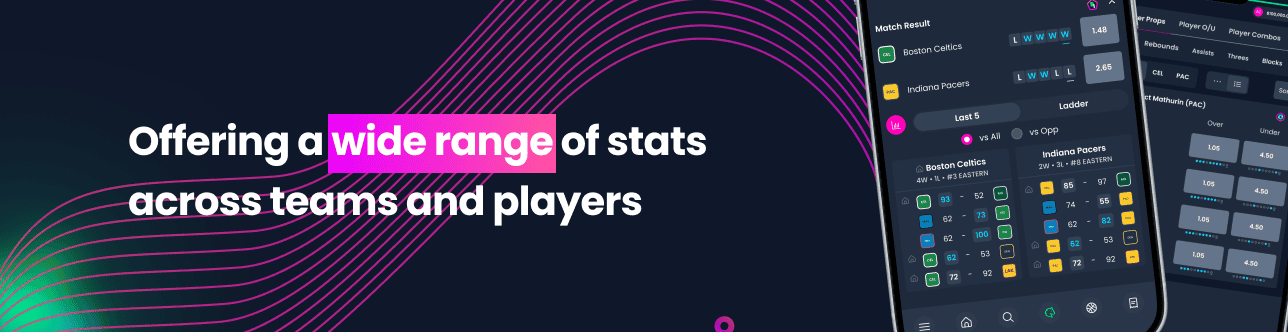 Offering a wide range of stats across teams and players