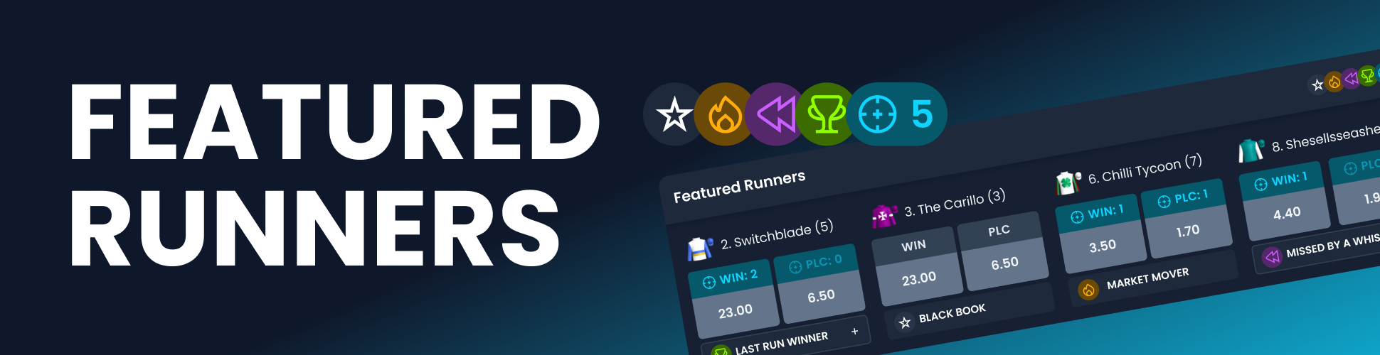Compare standout runners with the Featured Runners tool with Bet Right.